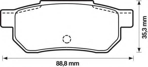 BENDIX 572135B Комплект тормозных колодок, дисковый тормоз