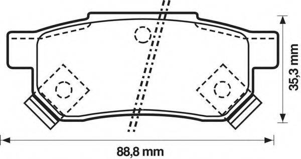 BENDIX 572136B Комплект тормозных колодок, дисковый тормоз