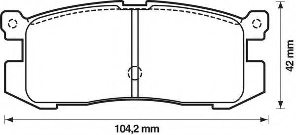 Комплект тормозных колодок, дисковый тормоз BENDIX 572169B