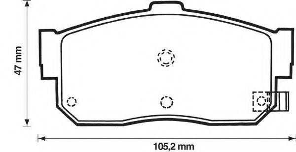 BENDIX 572376B Комплект тормозных колодок, дисковый тормоз