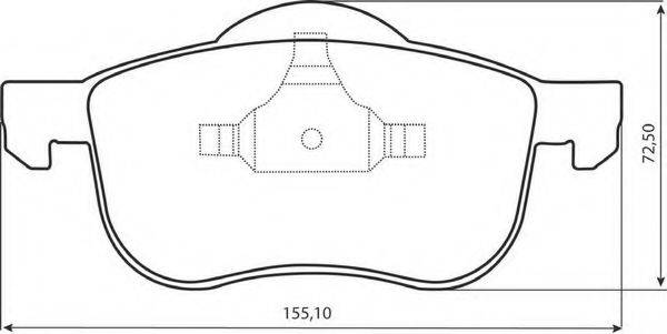 BENDIX 573003B Комплект тормозных колодок, дисковый тормоз