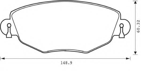 Комплект гальмівних колодок, дискове гальмо BENDIX 573013B