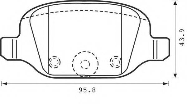 Комплект гальмівних колодок, дискове гальмо BENDIX 573019B