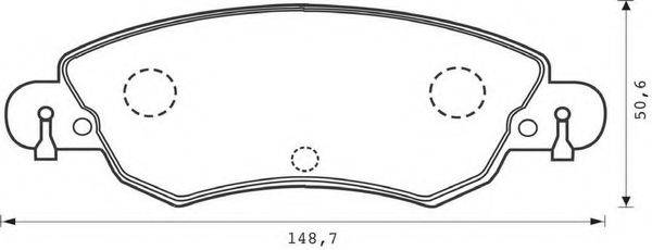 BENDIX 573026B Комплект тормозных колодок, дисковый тормоз