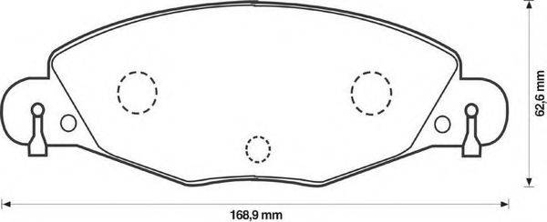 Комплект тормозных колодок, дисковый тормоз BENDIX 573029B