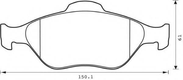 BENDIX 573041B Комплект тормозных колодок, дисковый тормоз