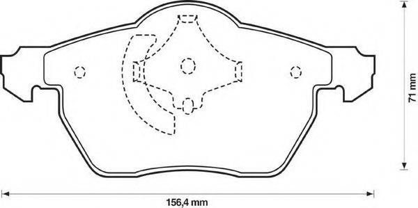 BENDIX 573052B Комплект тормозных колодок, дисковый тормоз