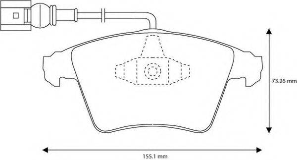 BENDIX 573159B Комплект тормозных колодок, дисковый тормоз