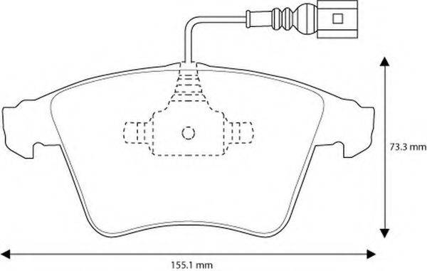Комплект тормозных колодок, дисковый тормоз BENDIX 573160B