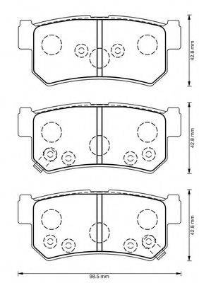 Комплект тормозных колодок, дисковый тормоз BENDIX 573377B