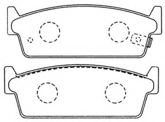 Комплект гальмівних колодок, дискове гальмо FIT FP0479