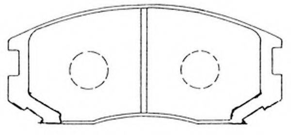 Комплект гальмівних колодок, дискове гальмо FIT FP0602