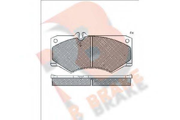 R BRAKE RB0405 Комплект тормозных колодок, дисковый тормоз
