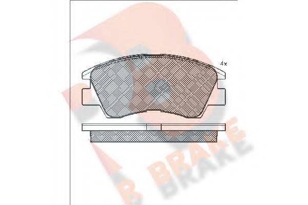 R BRAKE RB0791 Комплект тормозных колодок, дисковый тормоз