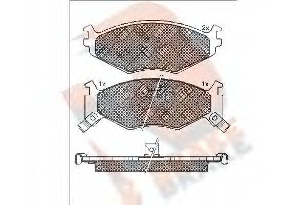 Комплект гальмівних колодок, дискове гальмо R BRAKE RB1056-205