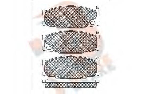 Комплект гальмівних колодок, дискове гальмо R BRAKE RB1504
