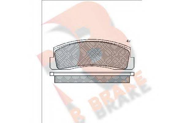 R BRAKE RB0269 Комплект тормозных колодок, дисковый тормоз