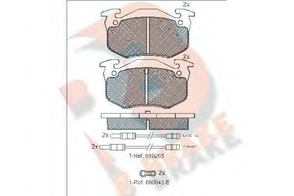 R BRAKE RB0417066 Комплект тормозных колодок, дисковый тормоз