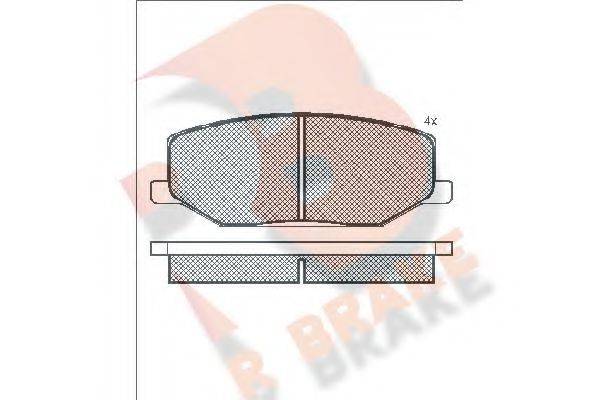 R BRAKE RB0468 Комплект тормозных колодок, дисковый тормоз