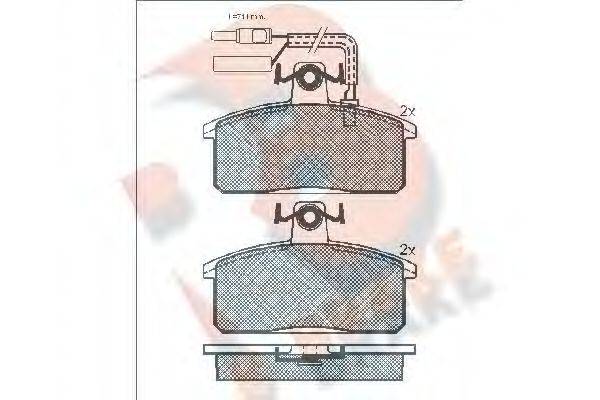 R BRAKE RB0531 Комплект тормозных колодок, дисковый тормоз