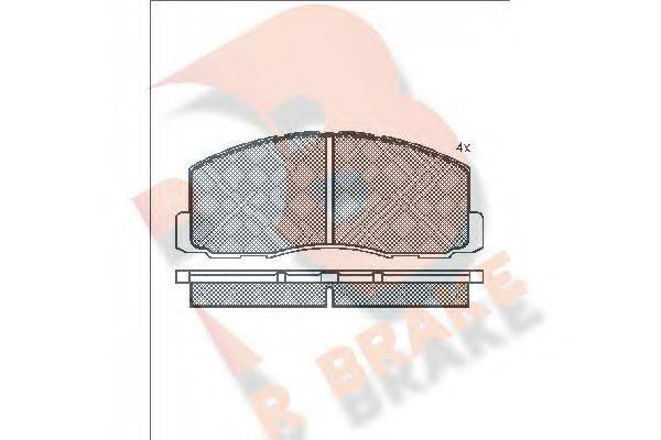Комплект гальмівних колодок, дискове гальмо R BRAKE RB0602