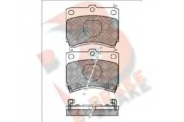 Комплект тормозных колодок, дисковый тормоз R BRAKE RB0969