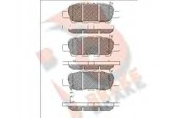 Комплект тормозных колодок, дисковый тормоз R BRAKE RB1509