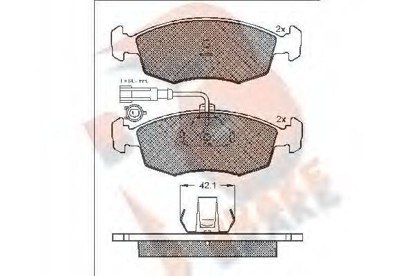 Комплект тормозных колодок, дисковый тормоз R BRAKE RB1518
