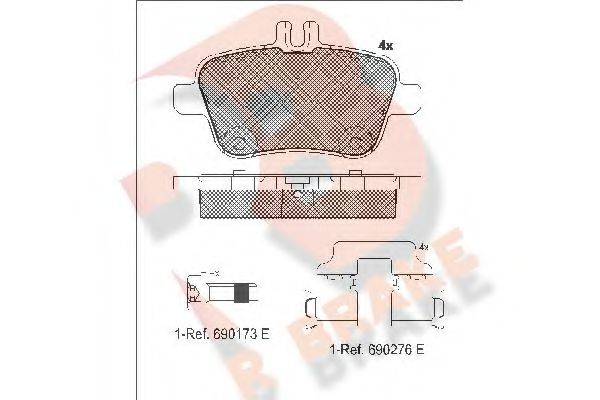 Комплект гальмівних колодок, дискове гальмо R BRAKE RB2039