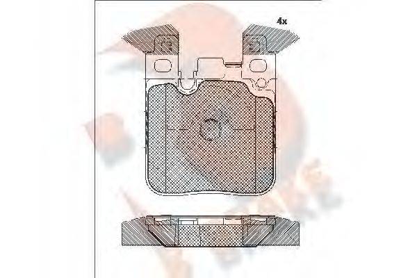 Комплект тормозных колодок, дисковый тормоз R BRAKE RB2092