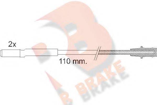 R BRAKE 610016RB Сигнализатор, износ тормозных колодок