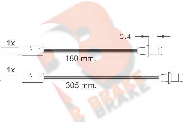 R BRAKE 610262RB Сигнализатор, износ тормозных колодок