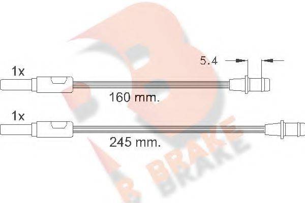 R BRAKE 610265RB Сигнализатор, износ тормозных колодок