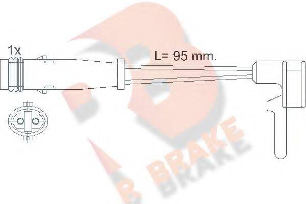 R BRAKE 610323RB Сигнализатор, износ тормозных колодок
