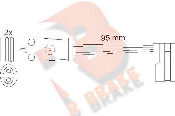 R BRAKE 610370RB Сигнализатор, износ тормозных колодок