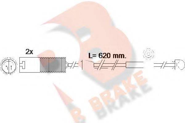 R BRAKE 610396RB Сигнализатор, износ тормозных колодок