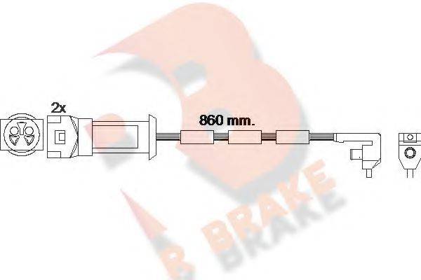 R BRAKE 610450RB Сигнализатор, износ тормозных колодок