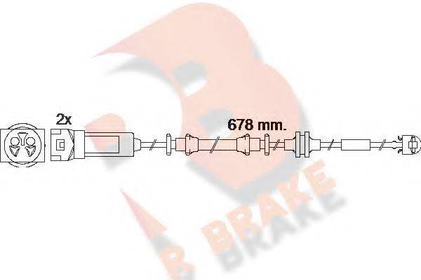 R BRAKE 610452RB Сигнализатор, износ тормозных колодок