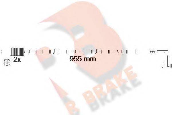 R BRAKE 610541RB Сигнализатор, износ тормозных колодок