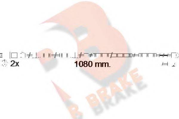 Сигнализатор, износ тормозных колодок R BRAKE 610558RB
