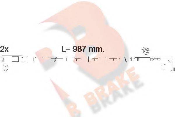 Сигнализатор, износ тормозных колодок R BRAKE 610571RB