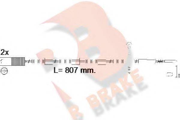 R BRAKE 610584RB Сигнализатор, износ тормозных колодок