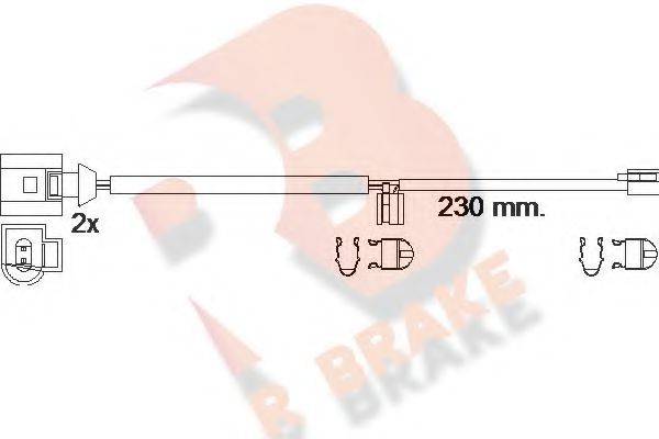 R BRAKE 610611RB Сигнализатор, износ тормозных колодок
