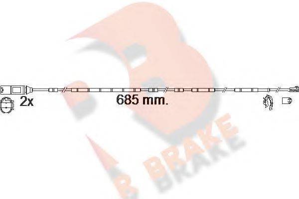 R BRAKE 610618RB Сигнализатор, износ тормозных колодок