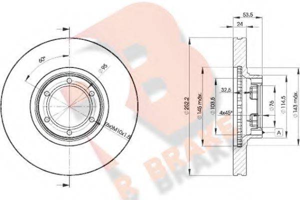 Тормозной диск R BRAKE 78RBD21367