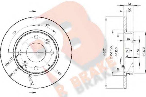 Тормозной диск R BRAKE 78RBD24689