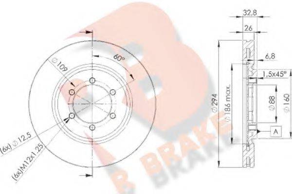 Тормозной диск R BRAKE 78RBD28678