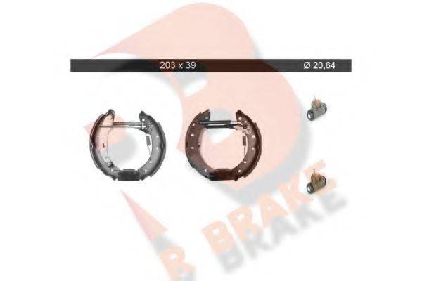 R BRAKE 79RBKT0104 Комплект тормозных колодок