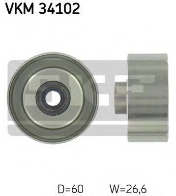 SKF VKM34102 Паразитный / ведущий ролик, поликлиновой ремень