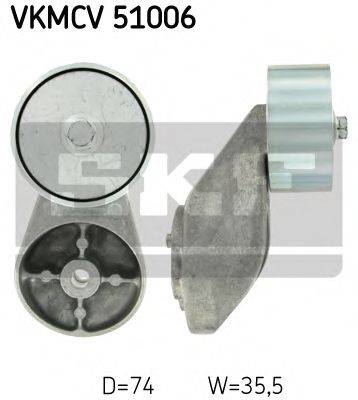 SKF VKMCV51006 Паразитный / ведущий ролик, поликлиновой ремень